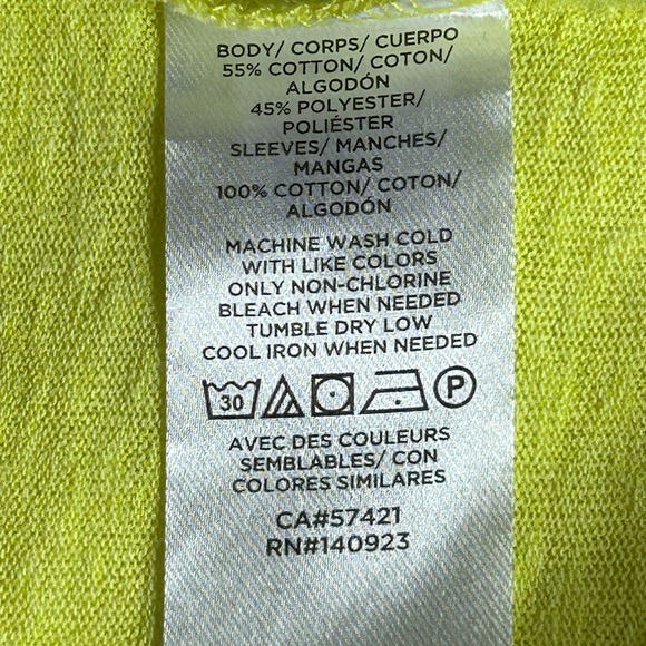 LOFT Bright Chartreuse Knit Crochet Sleeve Tank Size S - Picture 2 of 7